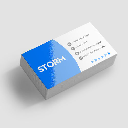 Cartão de Visita Couchê 250g Verniz Total Frente 9x5cm - 4x0 - 500000 unid