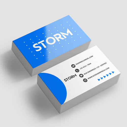 Cartão de Visita Couchê 250g Verniz Total Frente 9x5cm - 4x4 - 1000 unid