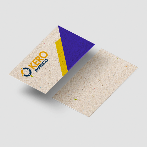 Cartão de Visita Reciclato 240g Sem Verniz 9x5cm - 4x0 - 100 unid