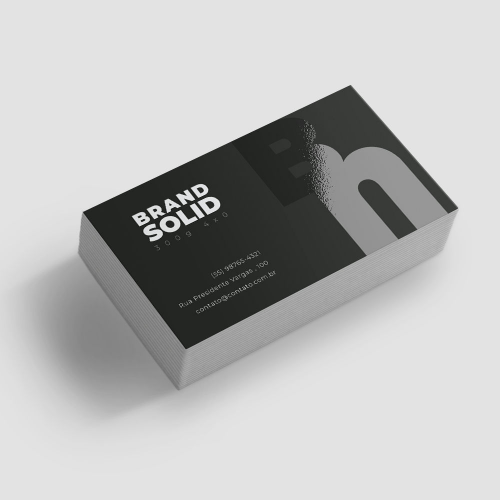 Cartão de Visita Couchê 300g Laminação Fosca e Verniz Localizado 9x5cm - 4x0 - 5000 unid