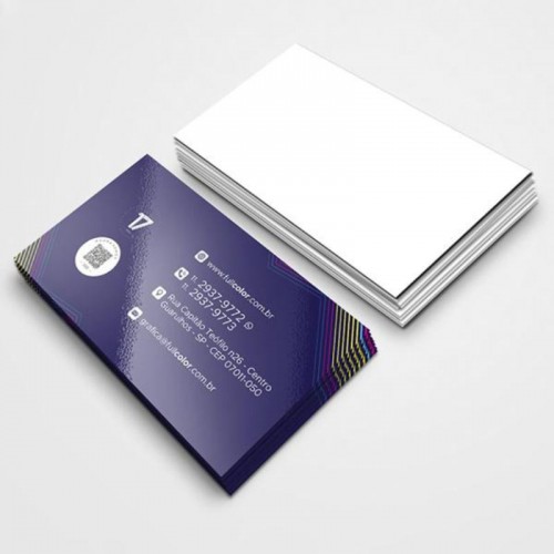 Cartão de Visita Couchê 300g Laminação Fosca 9x5cm - 4x4 - 250 unid