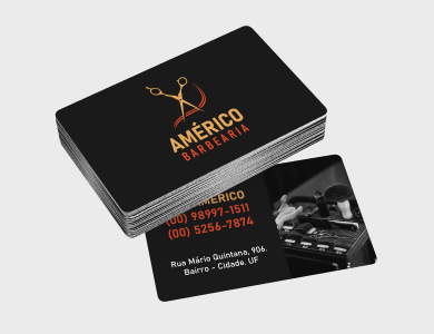 Cartão de Visita com 4 Cantos Arredondados Couchê 300g Laminação Holográfica 9x5cm - 4x0 - 250 unid