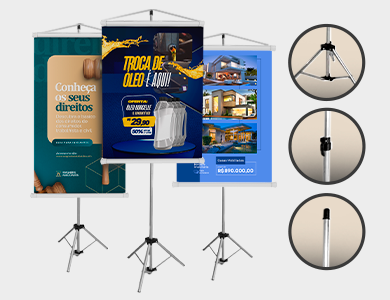 Banner com Suporte Tripé