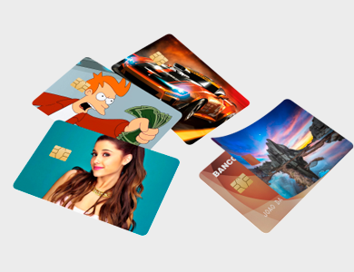 Adesivo para Cartão de Crédito em Vinil  8,55x5,8cm - 4x0 - 1000 unid