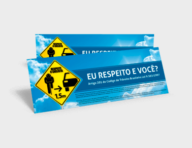 Adesivo de Parachoque em Vinil 7,5x26 - 4x0 - 10 unid