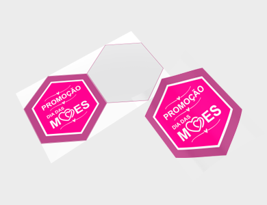 Adesivo para Vitrine Transparente 2x Dia das Mães 59,6x69cm - 4x0 - 1 unid