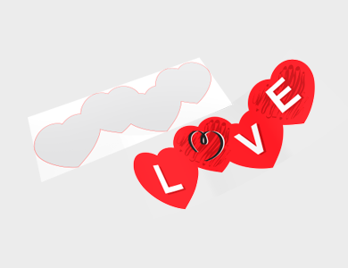 Adesivo para Vitrine Transparente Love 119,6x45,5cm - 4x0 - 1 unid