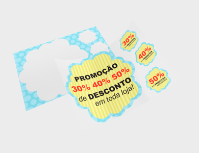 Adesivo para Vitrine Vinil Kit Nuvem 119,6x85cm - 4x0 - 1 unid