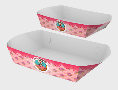 Embalagem Multiuso Bandeja Kraft 240g sem Película Antigordura 11x7,5x3,5cm  - 4x0 - 100 unid