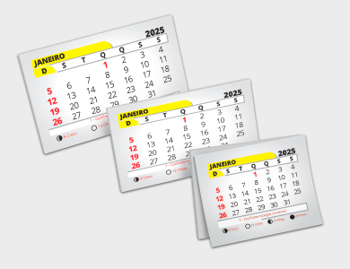 Bloco de Calendário 2025 4x5cm  - 50 unid