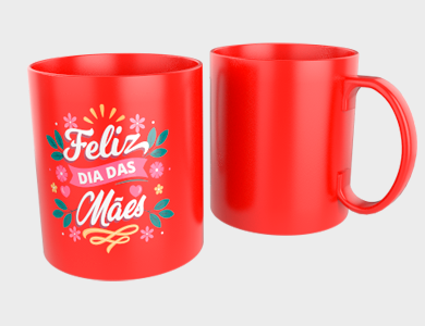 Caneca Café Acrílico 400ml - 1 Cor de Impressão - Central - 1x0 - 10 unid