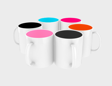 Caneca de Café Color em Polímero para Sublimação - 325ml - 10 unid