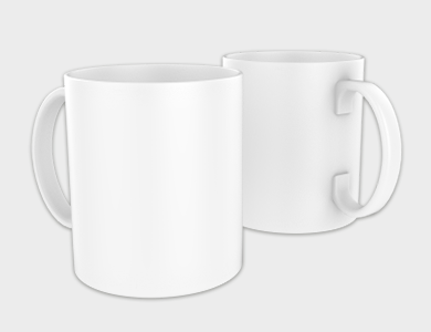 Caneca de Café Branca em Polímero para Sublimação 325ml  - 10 unid
