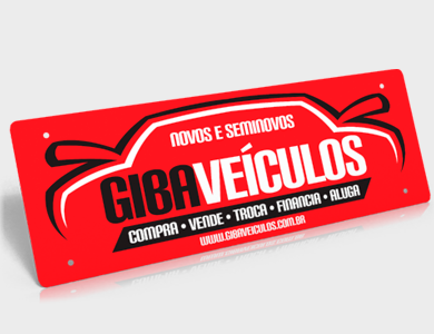 Cobre Placa para Carro em PVC 0,76mm Cristal Frente e Verso 40,5x13,5 cm - 4x0 - 25 unid