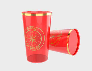 Copo Twister com Borda Metalizada 575ml - 1 Cor de Impressão - 1x1 - 1000 unid