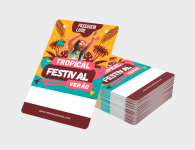 Credencial com Dois Furos Supremo 300g Sem Verniz 10x15 cm - 4x0 - 1000 unid