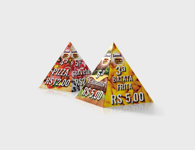 Pirâmide Couchê 300g Verniz Total Frente 11x14cm - 4x0 - 250 unid