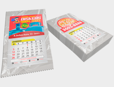 Ímã de Geladeira com Faca Padrão e Bloco de Calendário 2025 Supremo 4x5cm - 4x0 - 10000 unid
