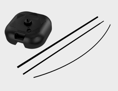 Kit Base Plástica e Hastes para Wind Banner Mini - 1 unid