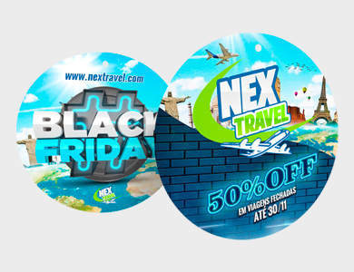 Móbile Bolinha de Natal Pequeno PVC 0,3 mm Verniz Total Frente e Verso 11,4x13,4 cm - 4x4 - 5 unid