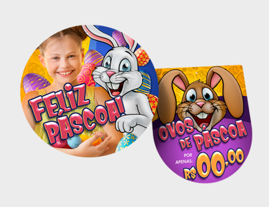 Móbile Octagonal Pequeno PVC 0,3 mm Verniz Frente e Verso 14x14 cm - 4x4 - 5 unid