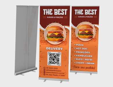 Roll Up com Lona 280g 85x225 cm (montado) - 4x0 - 1 unid