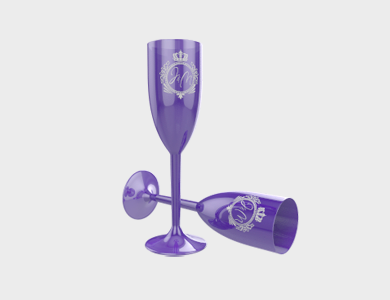 Taça de Champagne 215ml - 1 Cor de Impressão - 1x1 - 500 unid