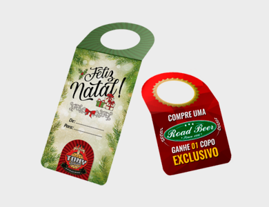 Tag para Garrafa Supremo 300g Verniz Total Frente 5,5x9,6cm - 4x0 - 5000 unid