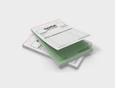 Bloco/Talão Numerado Autocopiativo com 2 vias 7x10cm - 1x0 - 100 unid