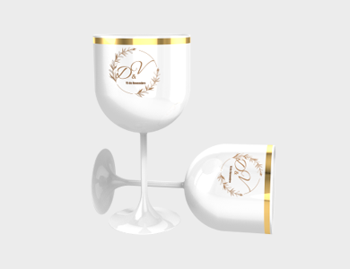 Taça de GIN com Borda Metalizada 650ml - 1 Cor de Impressão - 1x0 - 10 unid