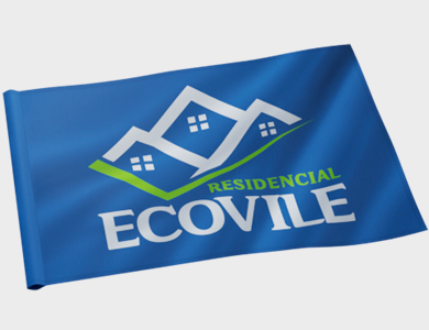 Bandeira em Tecido Gabardine com Bolsa para Haste 45x35cm - 4x0 - 4 unid