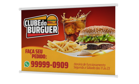 Banner com Bastão Largo 280g 50x70cm - 4x0 - 250 unid