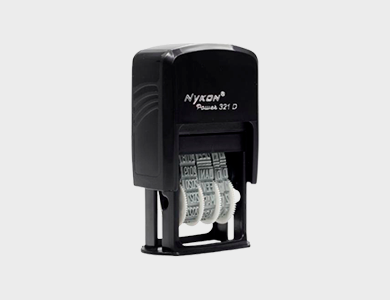 Carimbo Datador SEM PERSONALIZAÇÃO Nykon ® 321 D 5x25mm - Sem Impressão - 1 unid