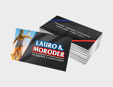 Cartão de Visita Ultra Premium com 4 Cantos Arredondados Couchê 700g Laminação Fosca 9x5cm - 4x4 - 250 unid
