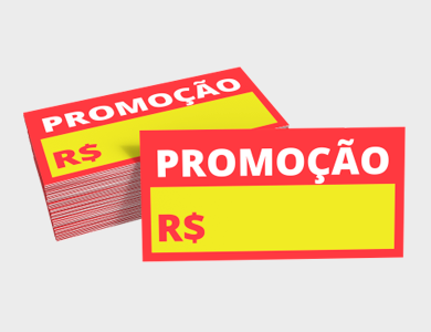 Cartazete Promocional Personalizável Supremo 300g Sem Verniz 8x4cm - 4x0 - 500 unid